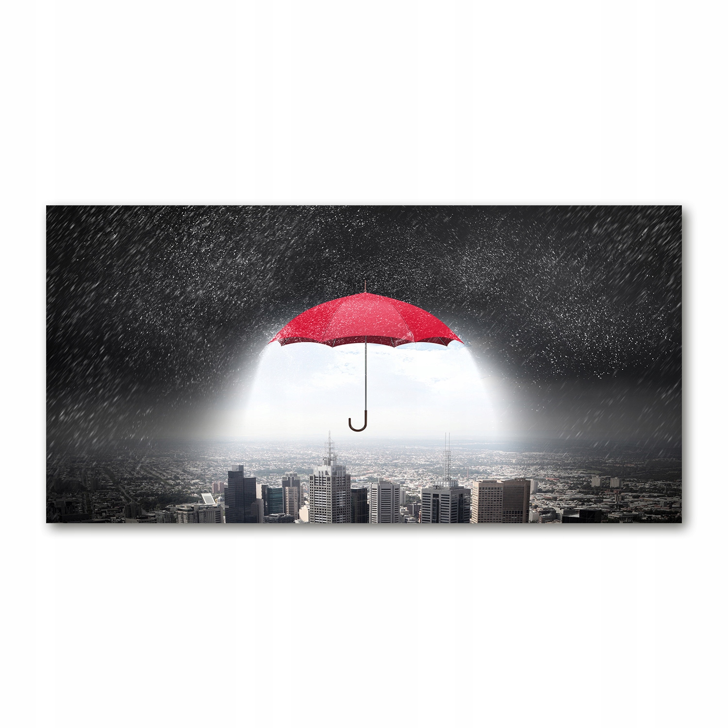 

Foto-obraz akrylowy Parasol nad miastem 140x70 cm