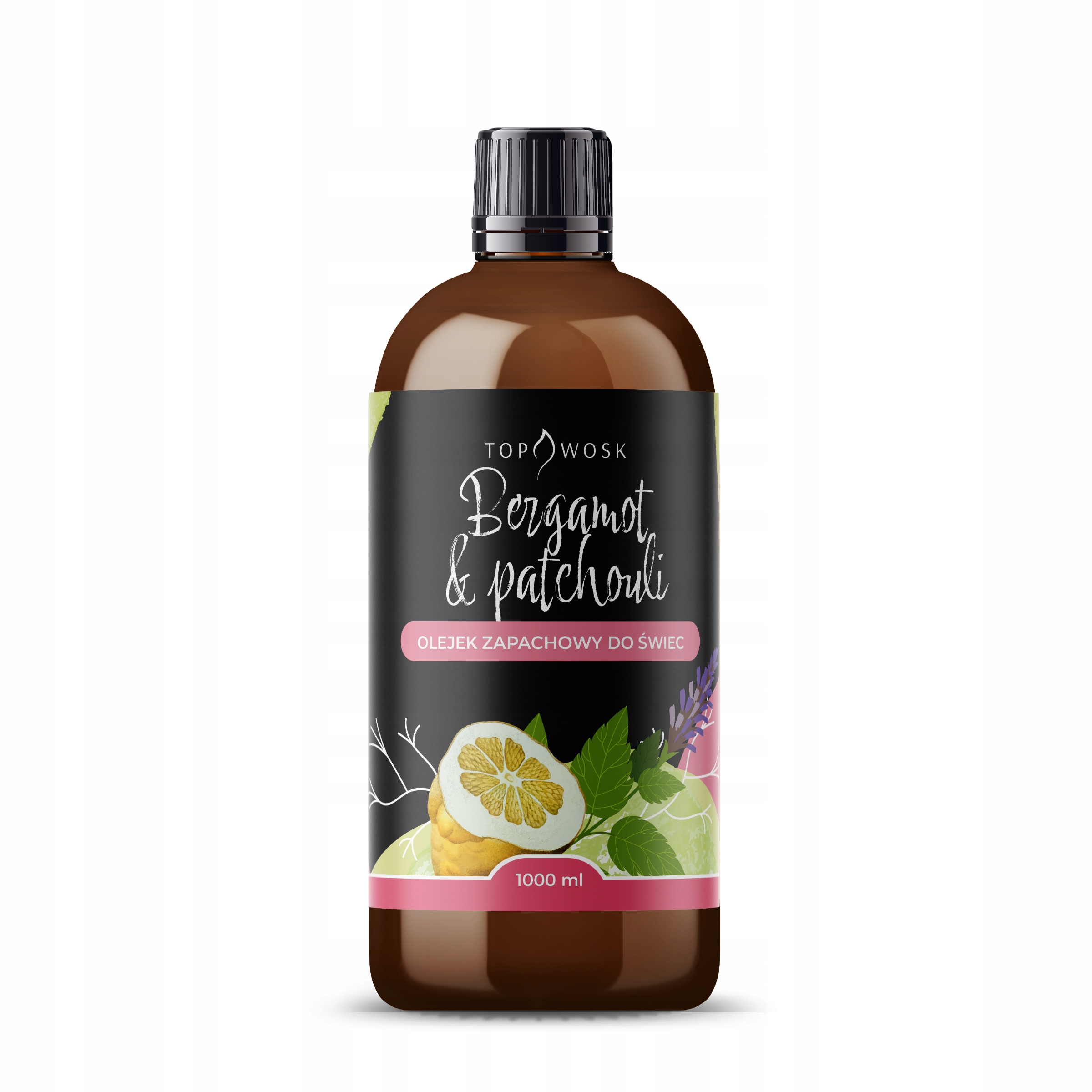 Vonný olej na sviečky Bergamot & Patchouli 1000 ml, vôňa do vosku