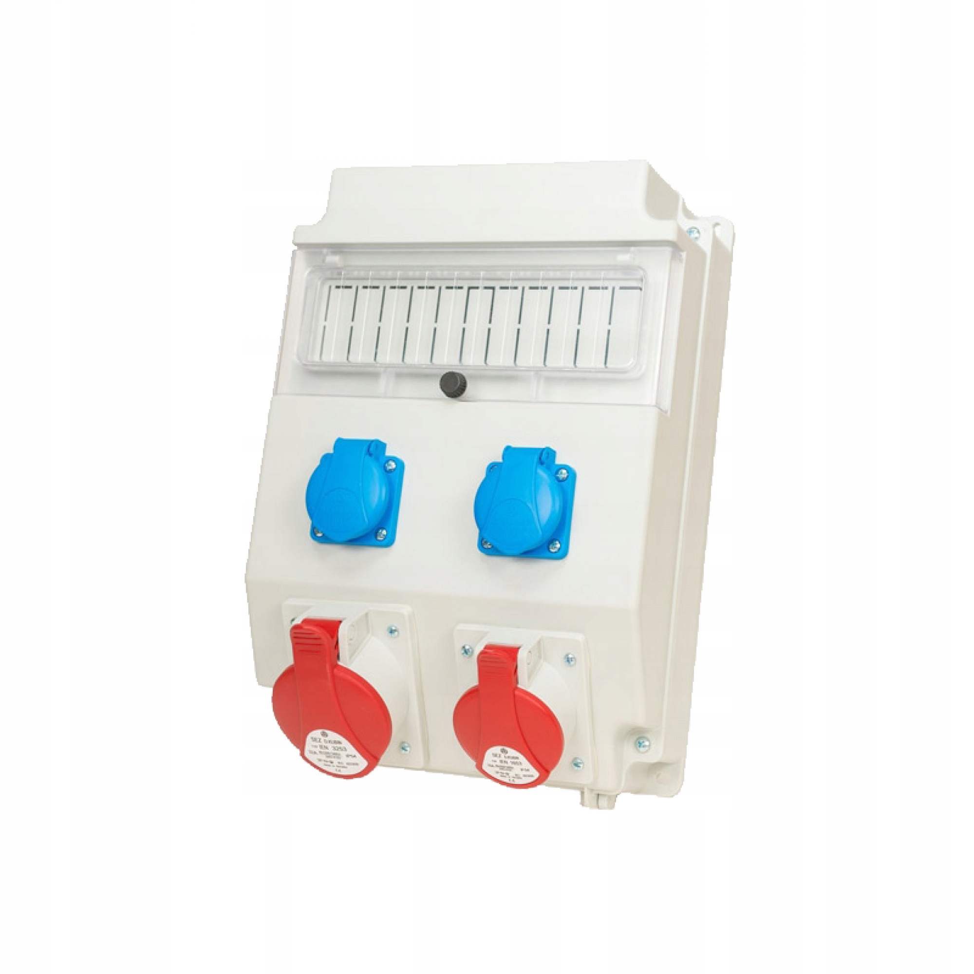 Rozvaděč 1x32A 5p 1x16A 5p 2x250V okénko ROS11/X-21.2/A