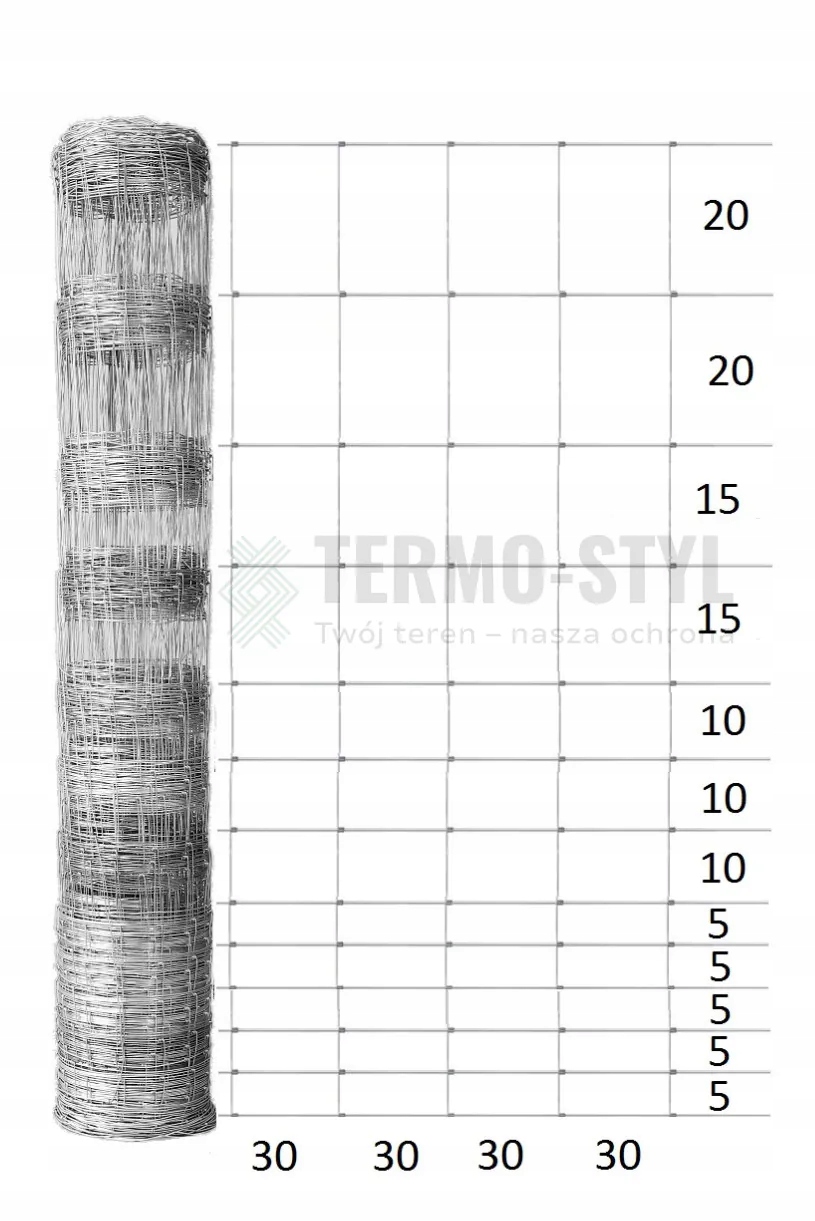 Siatka ogrodzeniowa Leśna 125/13/30 50 mb skoble