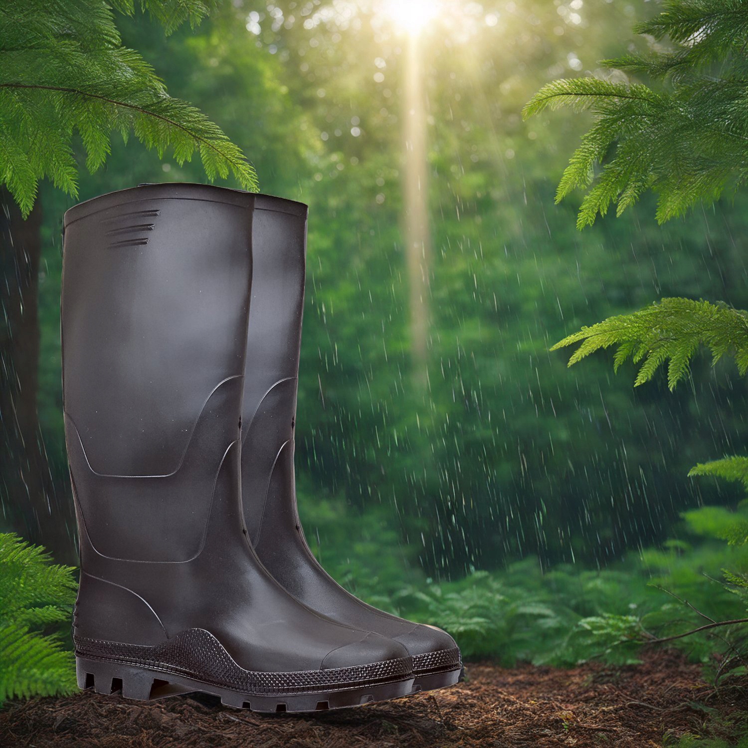 KALOSZE MĘSKIE / DAMSKIE CZARNE WYSOKIE ANTYPOŚLIZGOWE WYGODNE r. 41 Marka bez marki