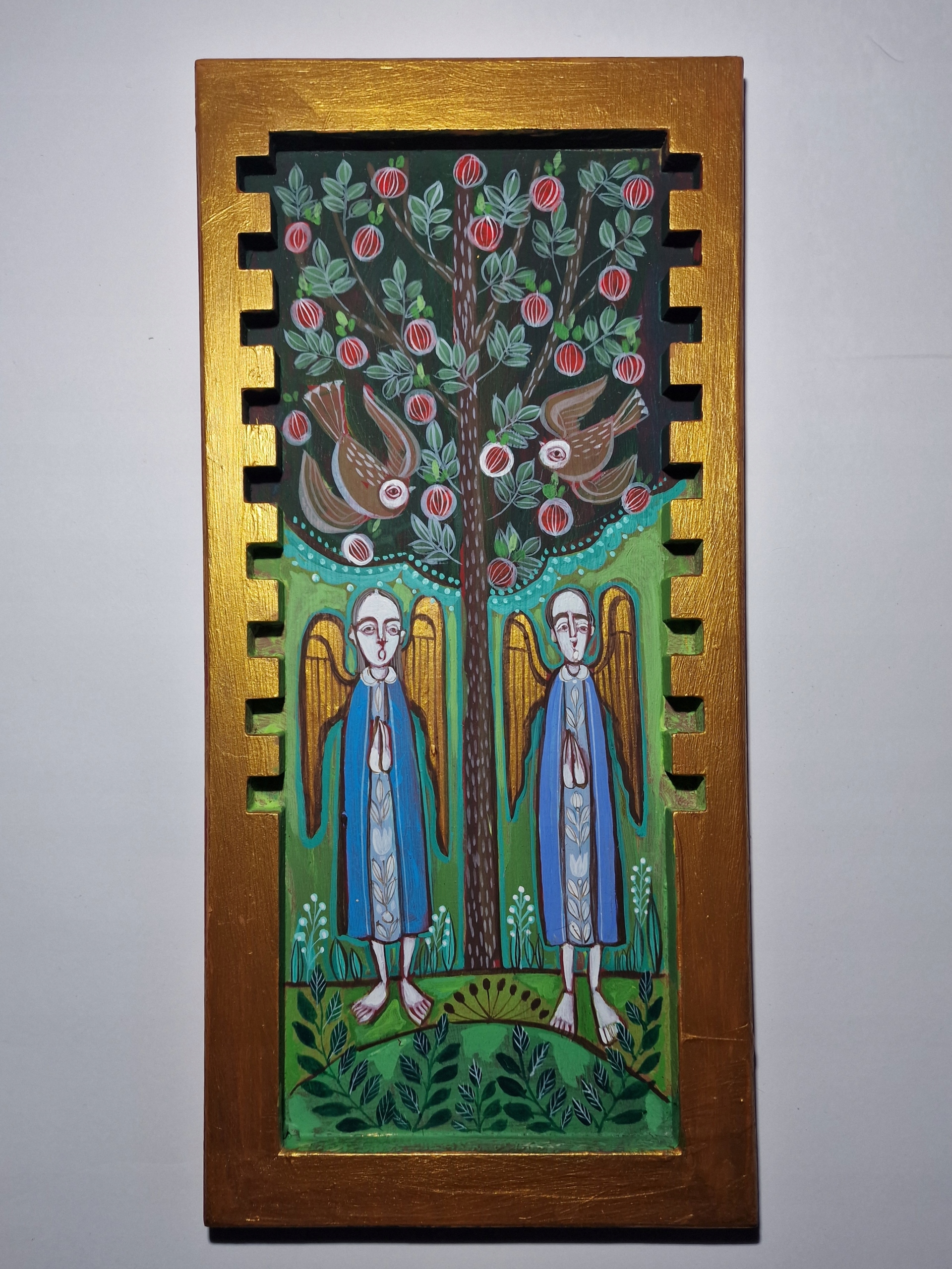 IKONA W STYLU LUDOWYM ANIOŁY-MONIKA KWIECIŃSKA