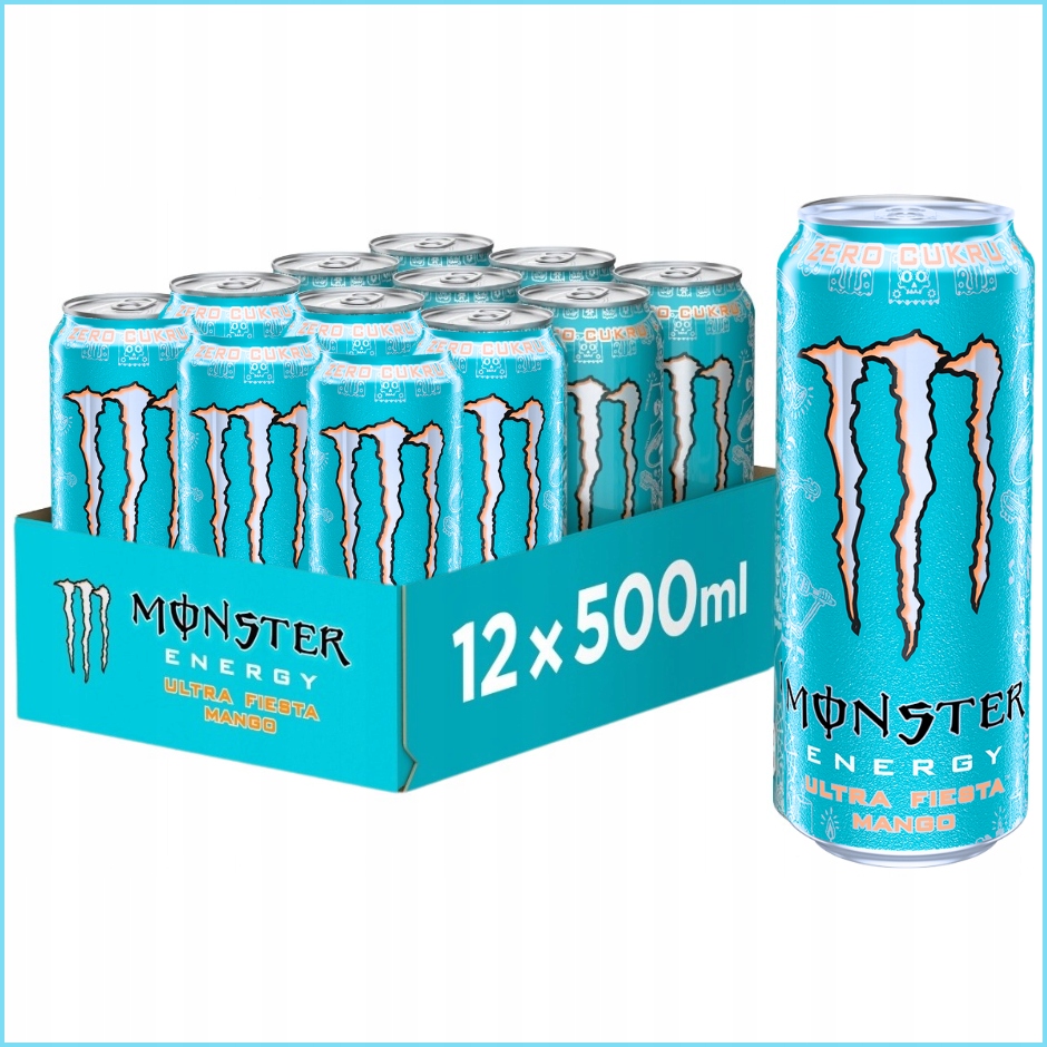 Levně 12 x Monster Energy Ultra Fiesta Mango Energetický nápoj Energetický 500 ml