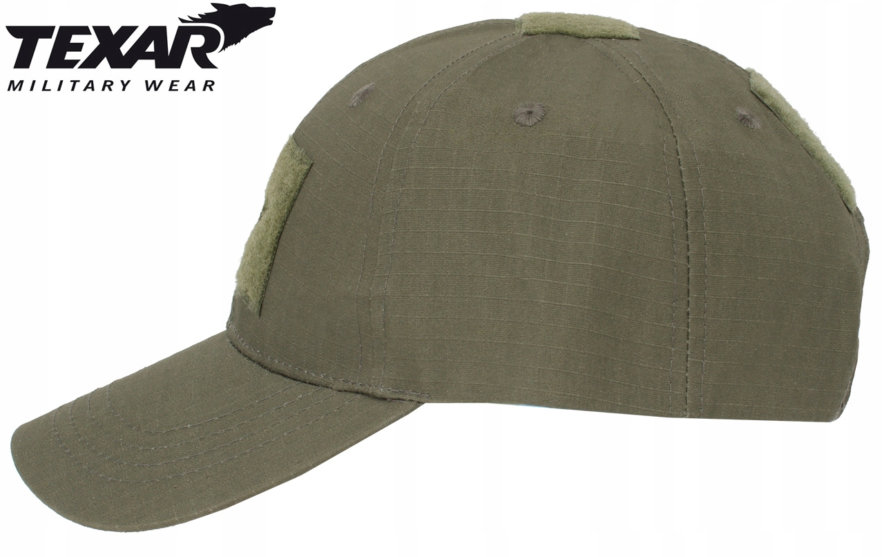 CZAPKA Z DASZKIEM BEJSBOLÓWKA TEXAR WOJSKOWA REGULOWANA NA RZEP OLIVE Model Czapka taktyczna