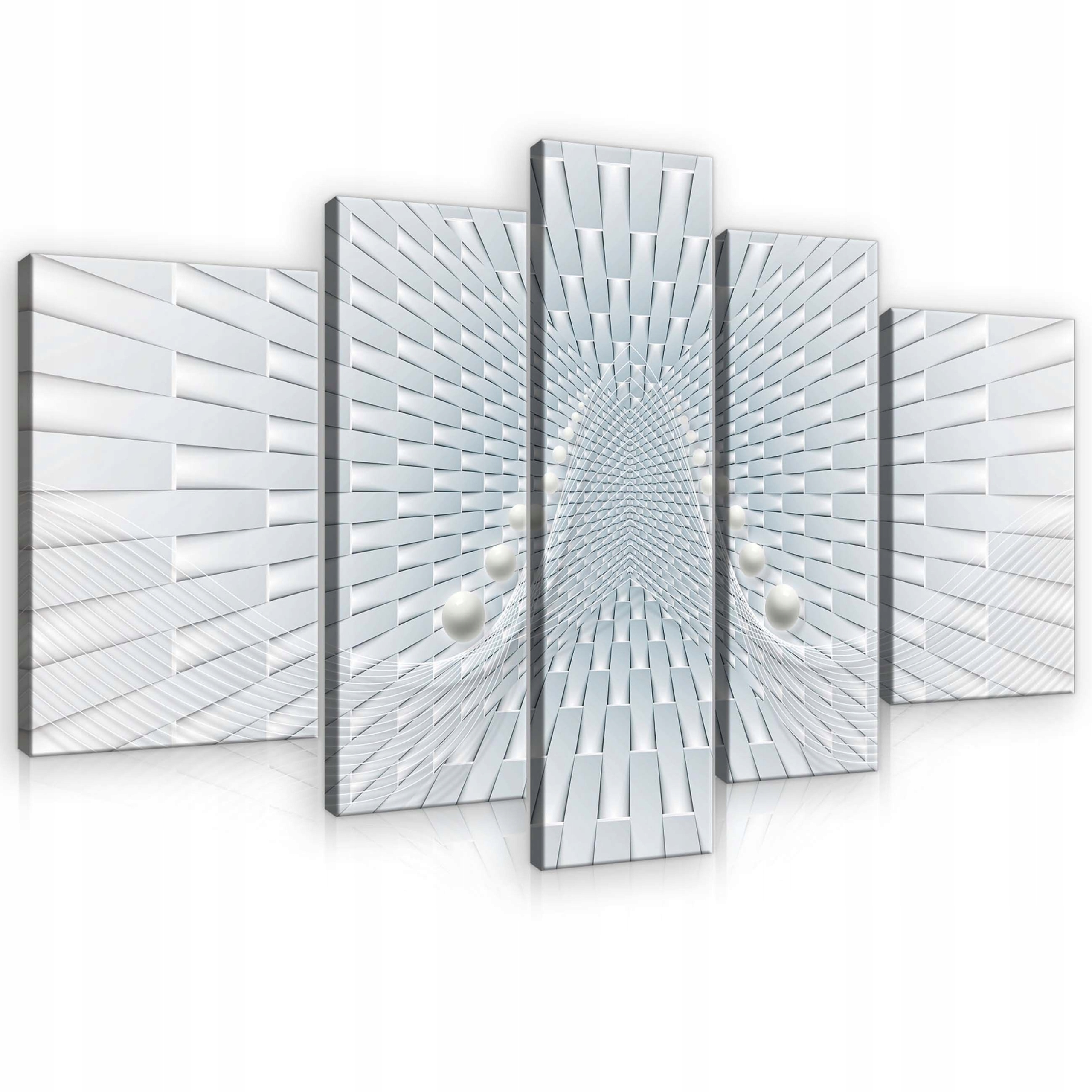 Obraz 170x100 Abstrakce geometrie tunel perspektiva 3D bílá moderní