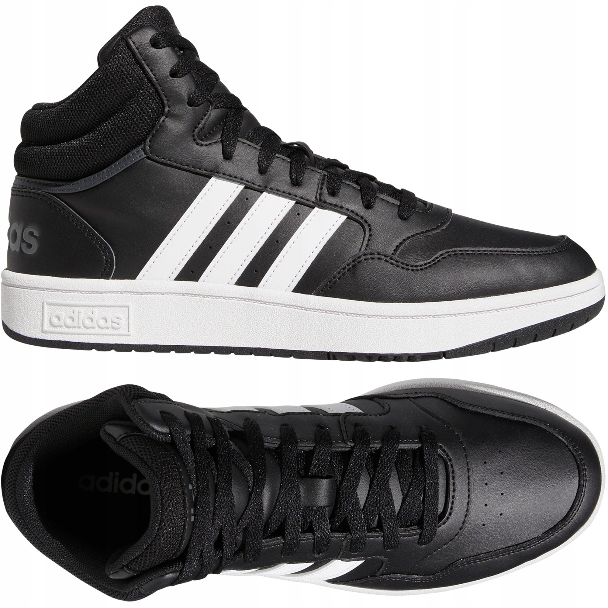 

Buty Męskie Adidas Hoops Trampki Czarne GW3020 47