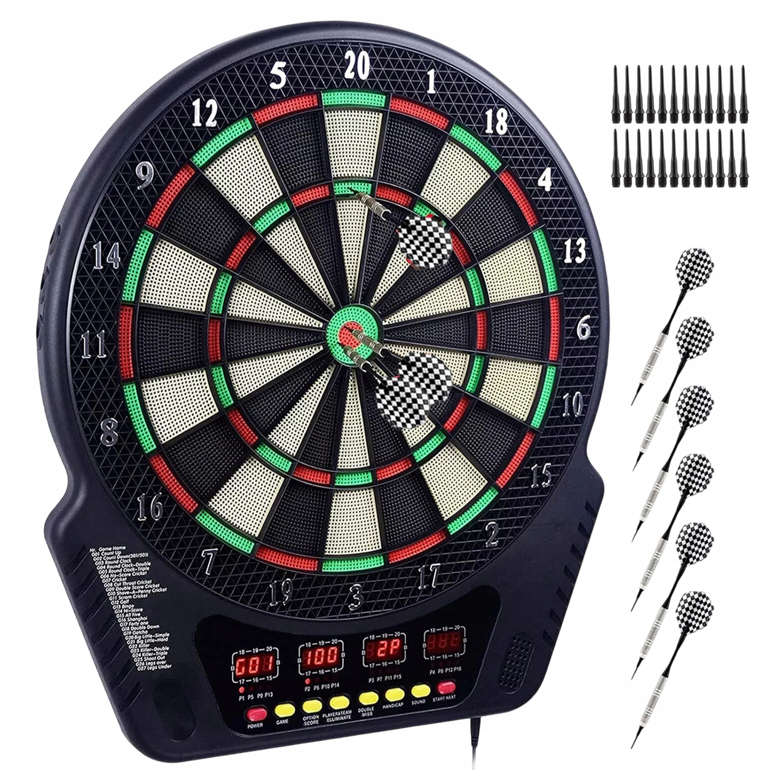 Profesjonalna Tarcza Do Darta Z Automatycznym Liczeniem Punktów 6 Rzutek