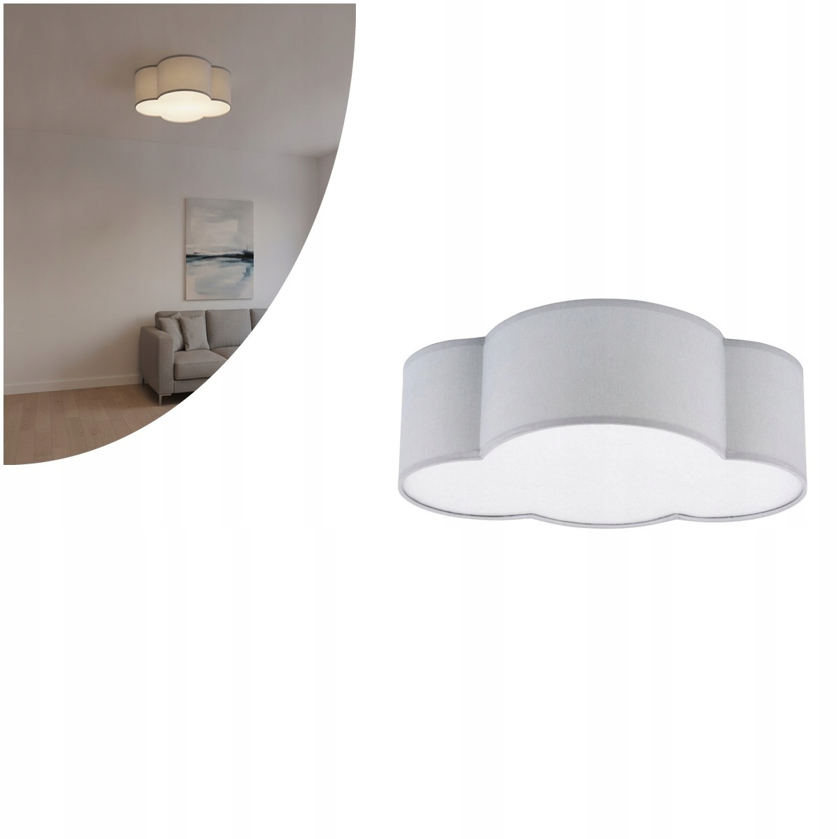 Detská stropná lampa Cloud šedá do detskej izby Tk Lighting