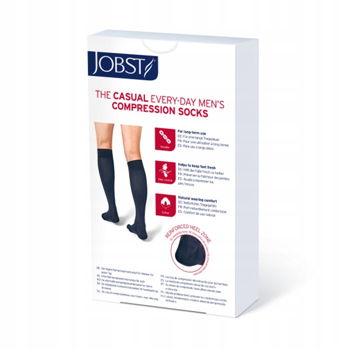 PODKOLANÓWKI PRZECIWŻYLAKOWE ucisk rajstopy CCL2 męskie JOBST granatowe r.3 Rozmiar 3
