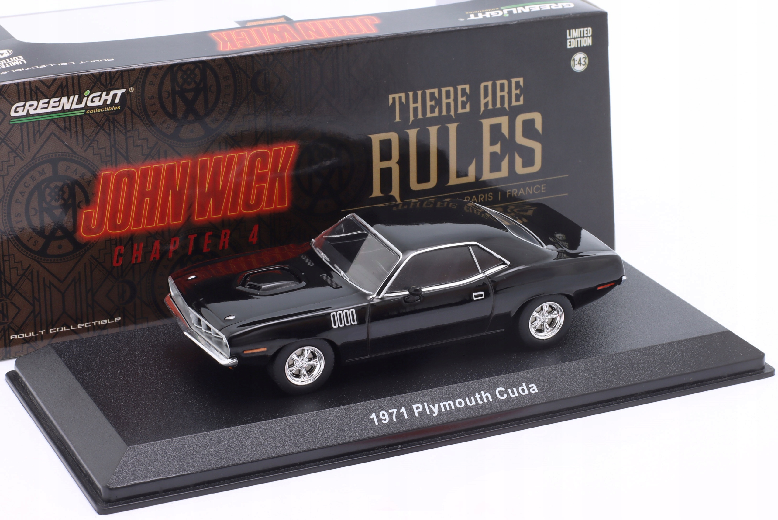 Greenlight 1971 Plymouth Cuda „John Wick 4“ (2023) 1:43