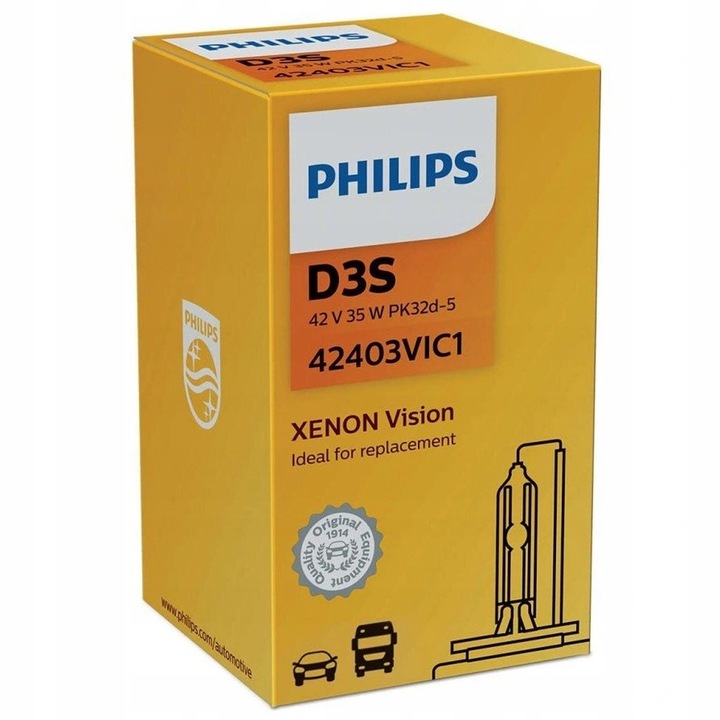 Philips D3S Vision Xenon Žiarovka 4100K 35W 42V