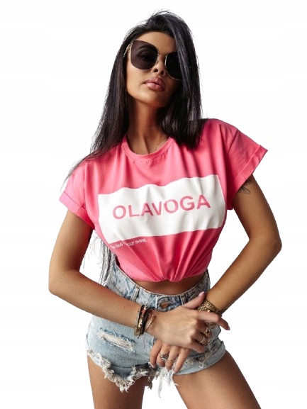 O La Voga Tričko Dámské Bavlněné Snack Korálové Tričko