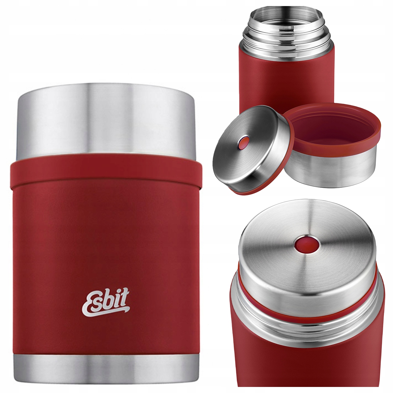 Termos Obiadowy Na Jedzenie Żywność Zupę Esbit Sculptor Food Jug 0.75L Red