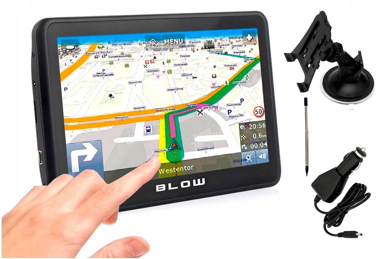 Nawigacja Samochodowa Gps Ekran 7 Cali Led do i Go Mapy Europy i Polski Sd