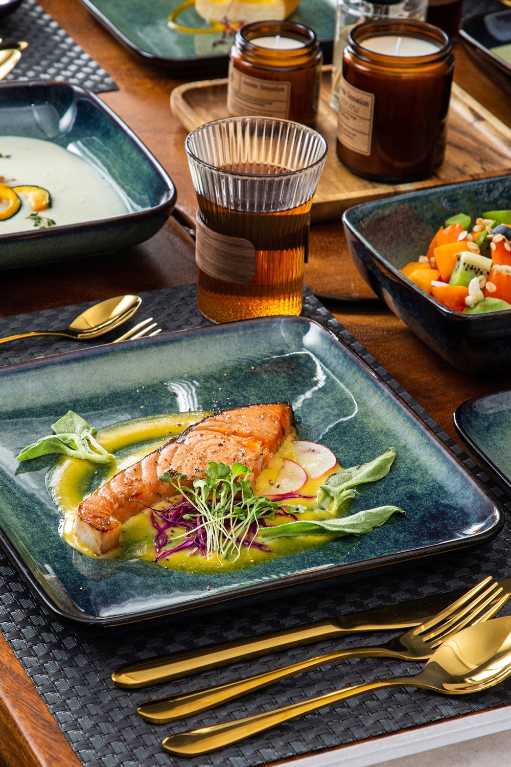 Zastawa Stołowa Dla 4 Osób ZESTAW Obiadowy WYJĄTKOWO PIĘKNE TALERZE Linia Pranzo