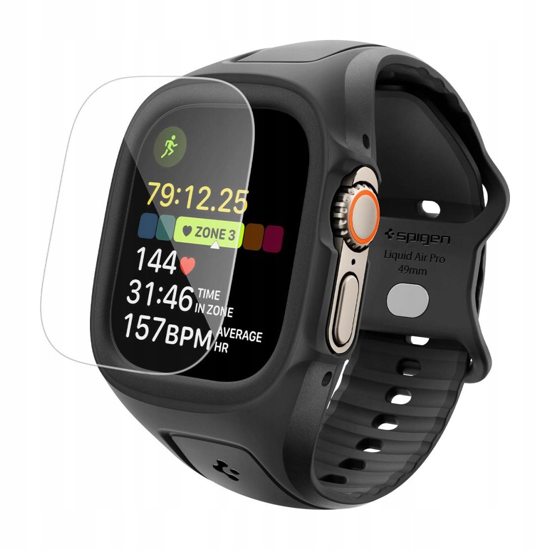 Etui do Apple Watch Ultra 1 2 3 (49 mm) Spigen czarne
