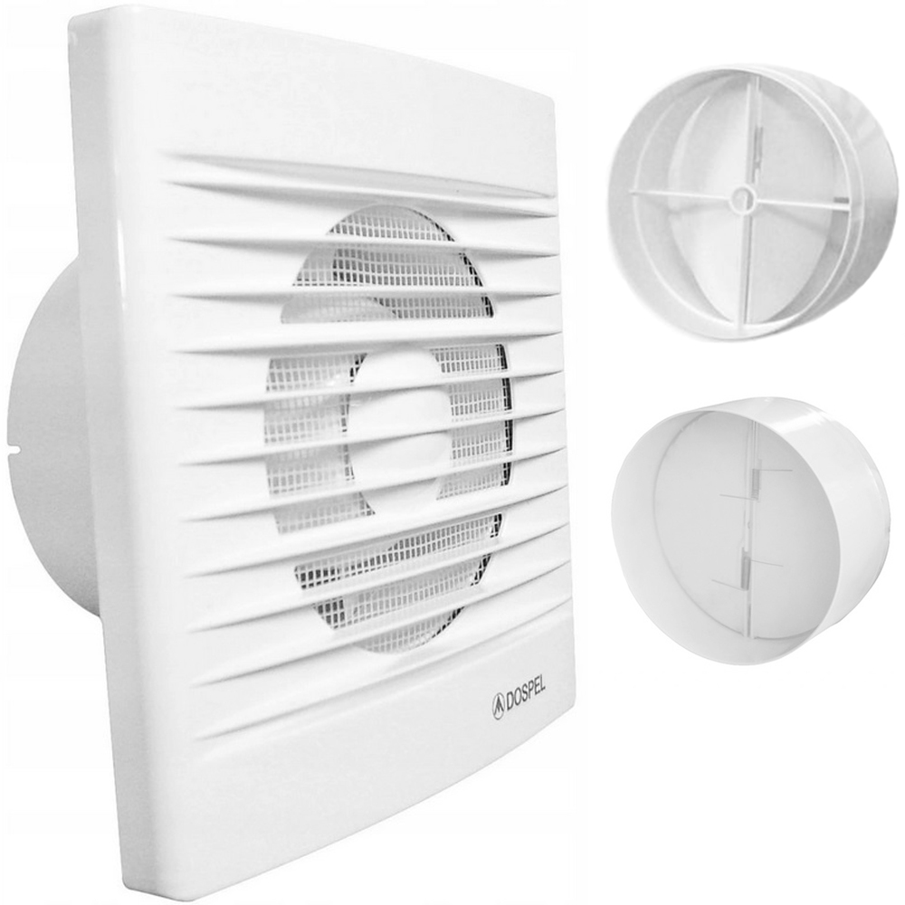 WENTYLATOR DOMOWY Z PRZEPUSTNICĄ I WYŁĄCZNIKIEM CZASOWYM Fi 100