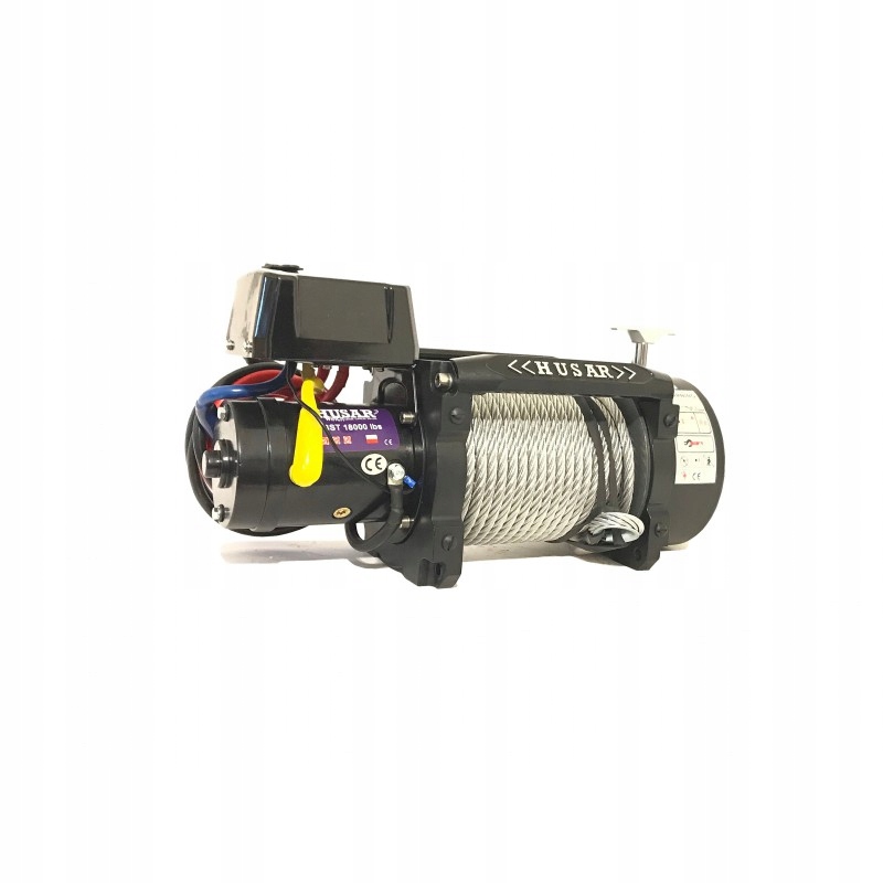 WYCIĄGARKA WCIĄGARKA LINA STALOWA 8,2T 26,5m 12V Producent Husar Winch