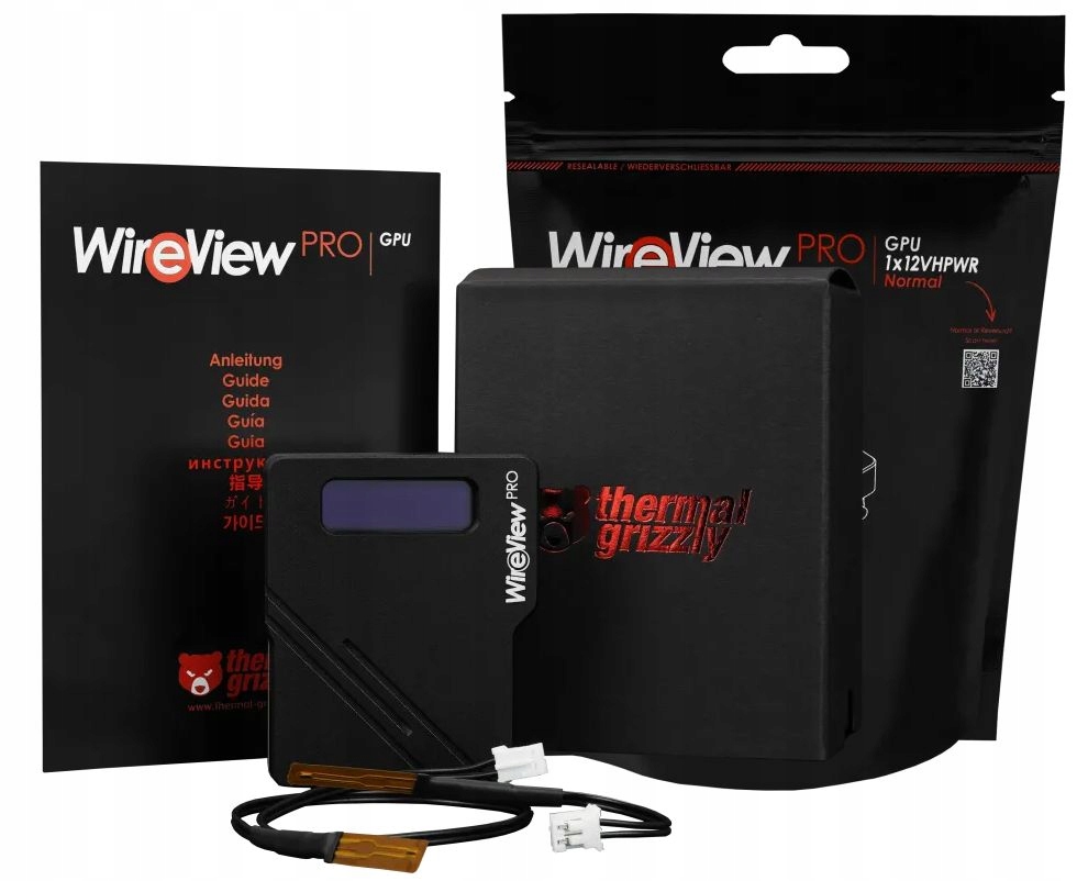 Thermal Grizzly WireView Pro 1x12VHPWR pro monitorování energie Reverse