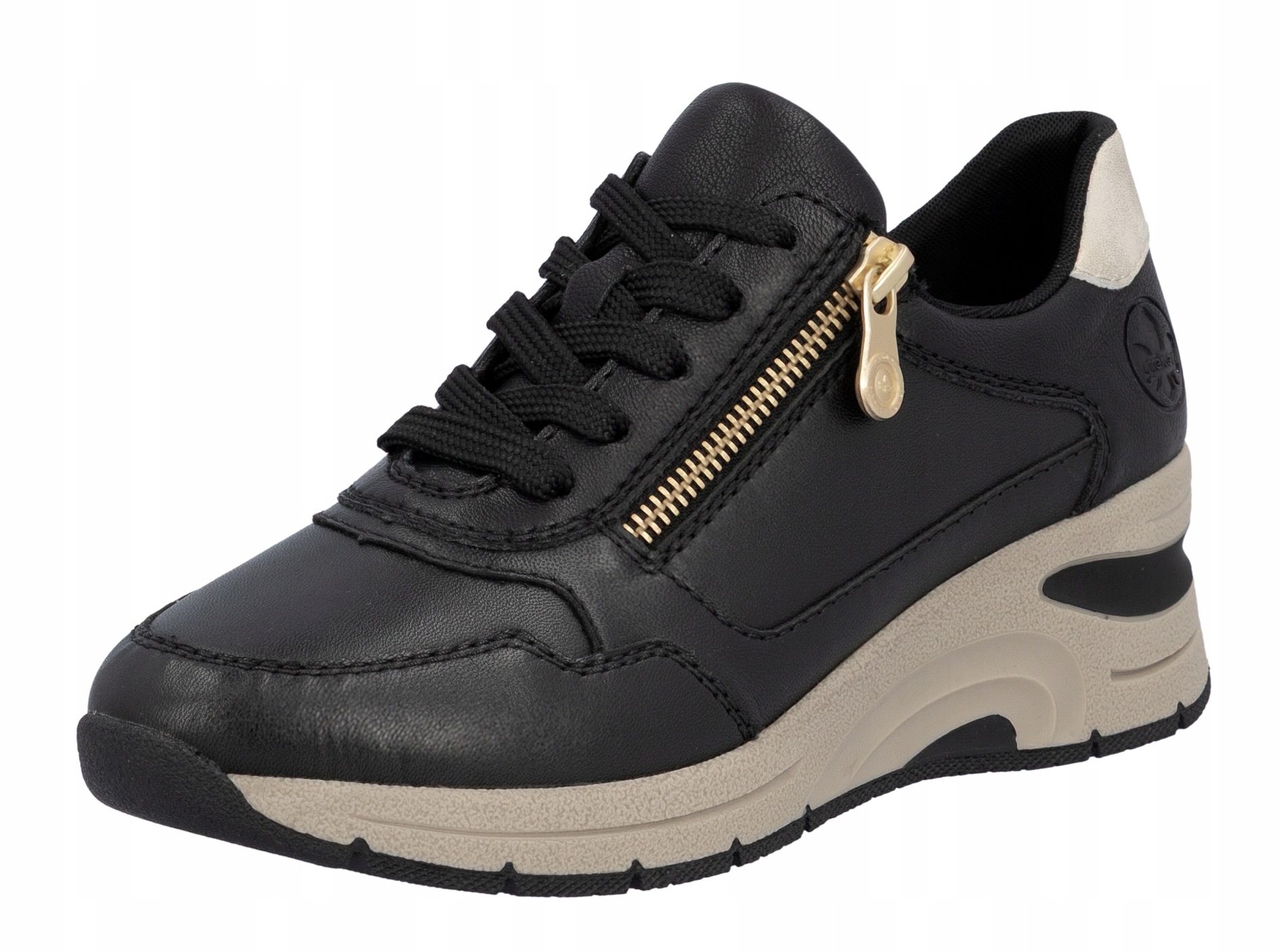 Rieker N9301-00 vel.39 černé polobotky sportovní tenisky Soft