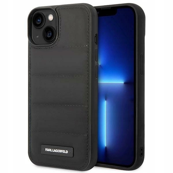 Pouzdro Karl Lagerfeld Puffy Elongated Logo na iPhone 14 Plus černé