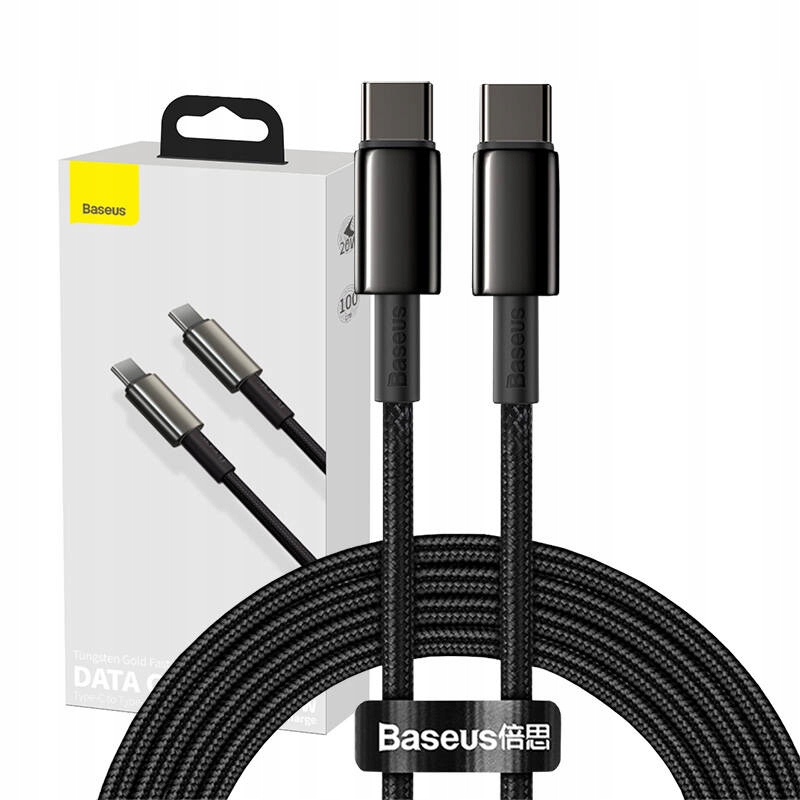 BASEUS SZYBKI KABEL USB-C DO TELEFONU PRZEWÓD USB DO ŁADOWARKI PD 100W 1M