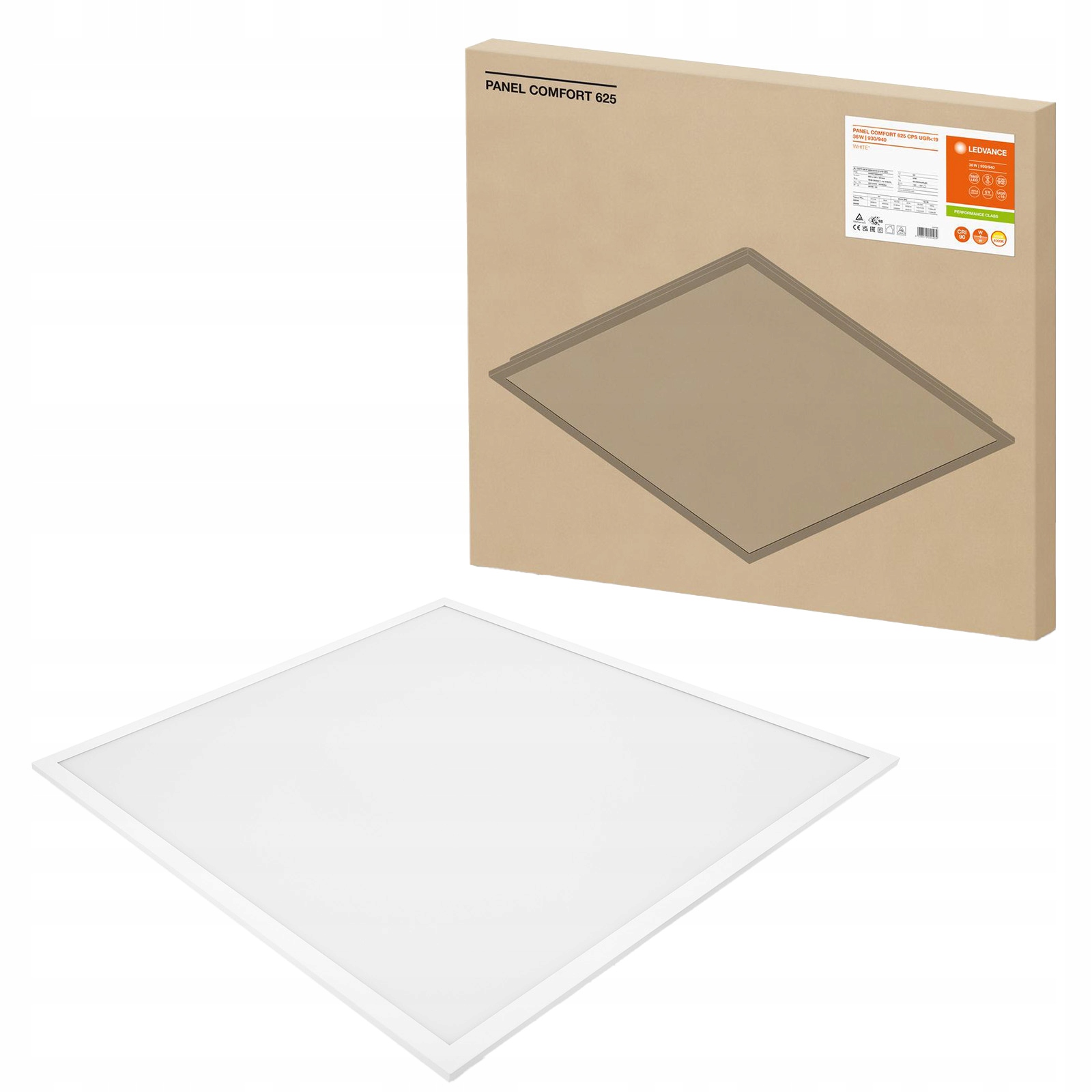 Led panel Svítidlo Stropní Svítidlo 36W 4200lm Cct UGR19 62x62cm