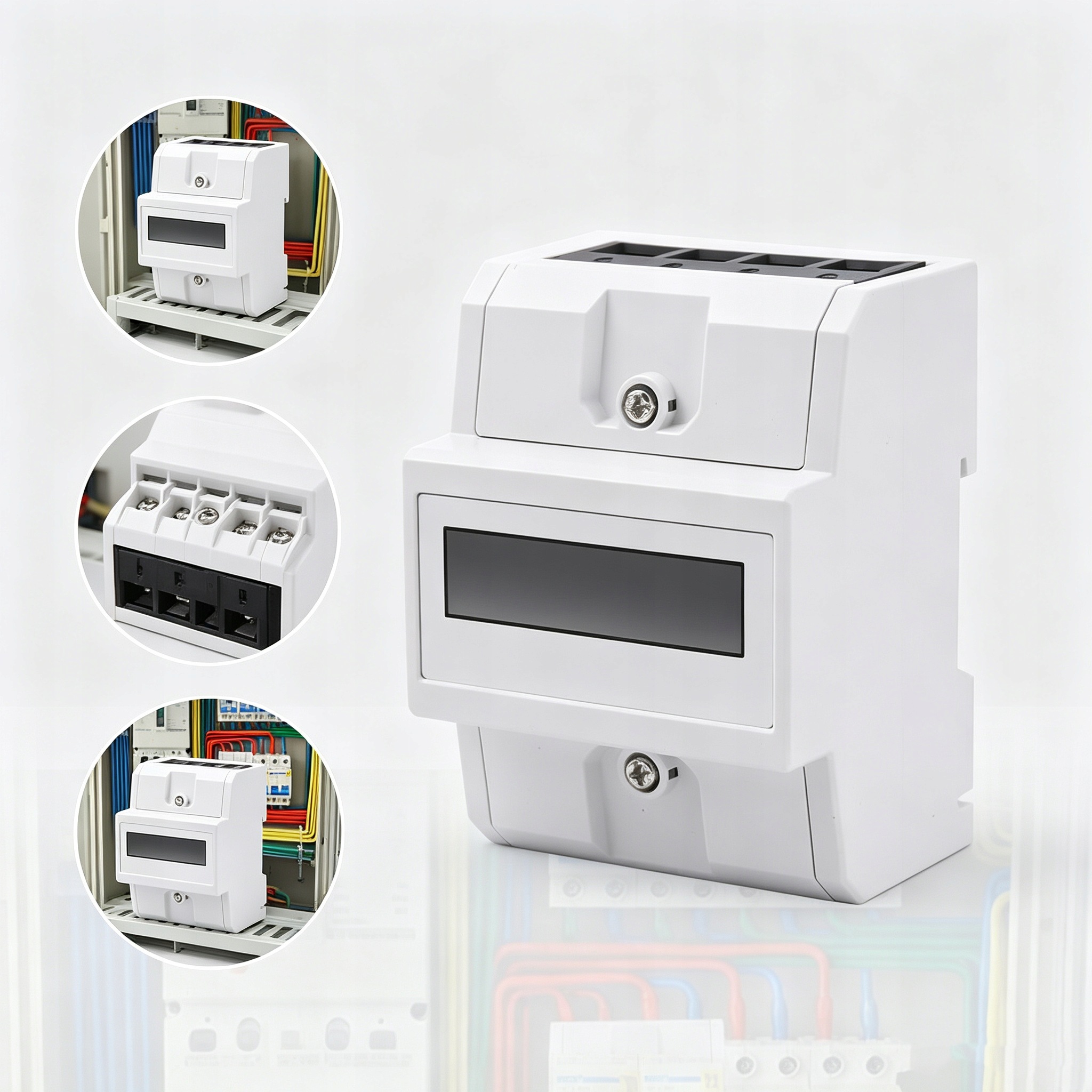 Třífázový 3-FÁZOVÝ Elektroměr 100A LCD, Měřič Proudu Na Din 3F