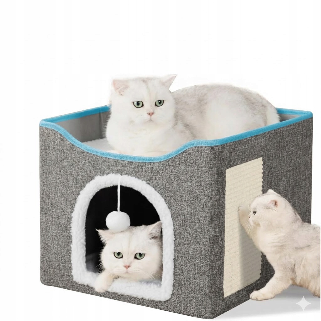 Levně Skládací pelíšek pro kočku pro kočky jeskyně 41×41×34 cm