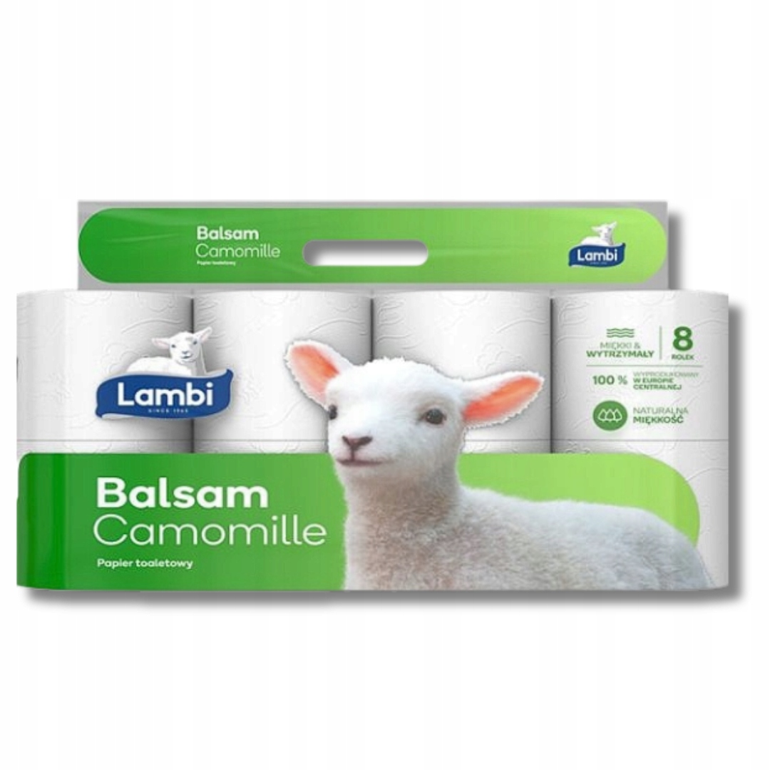 Papier Toaletowy Lambi Balsam Camomille 3 Warstwy Miękki Wytrzymały 8szt x7 EAN (GTIN) 6414301061785