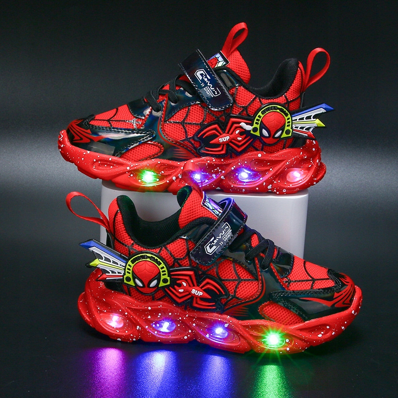 Buty Spider-Man LED Swiecące Dziecięce r.22-36 Marka bez marki