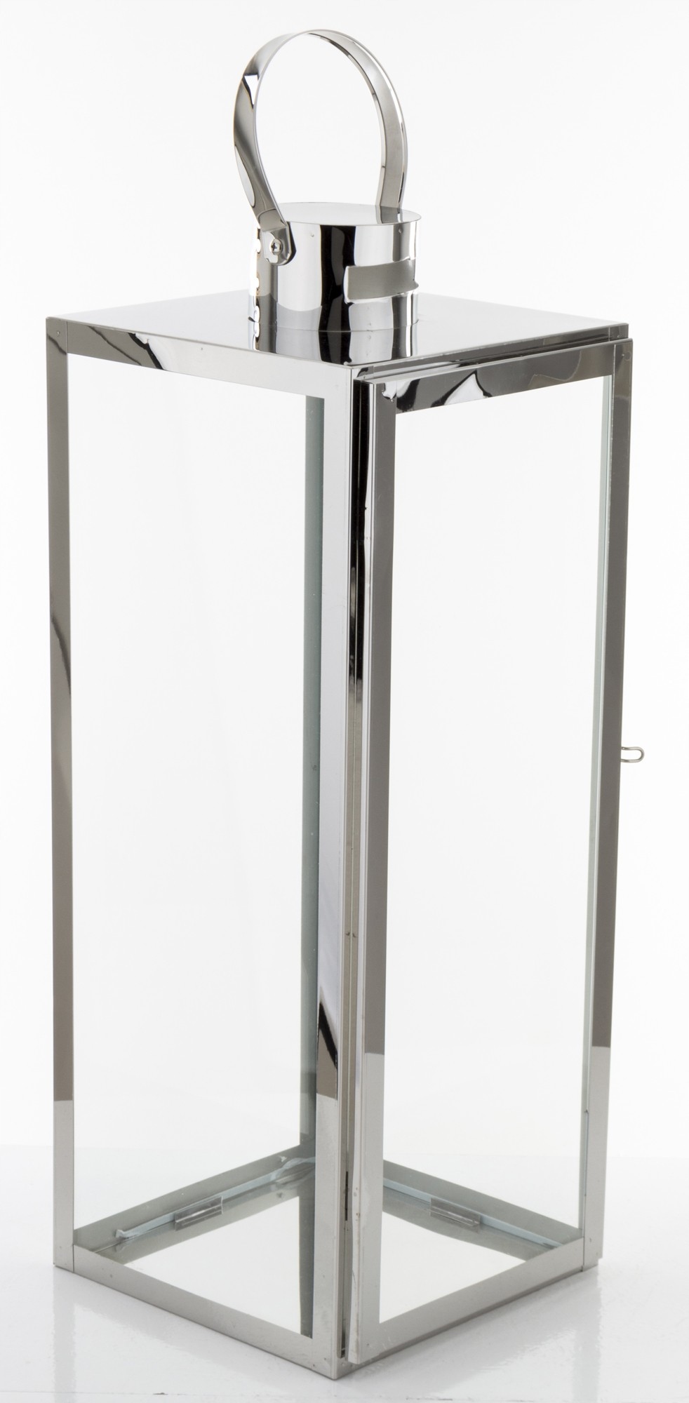 LATARNIA METALOWA SREBRNA LAMPION GLAMOUR DEKORACJ Marka Domdekoracji