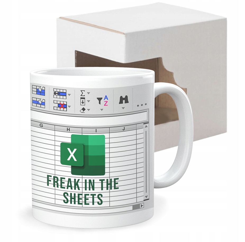 Kubek 330 ml Arkusz Excel Arkusz Kalkulacyjny Freak In The Sheets Pojemność 330 ml