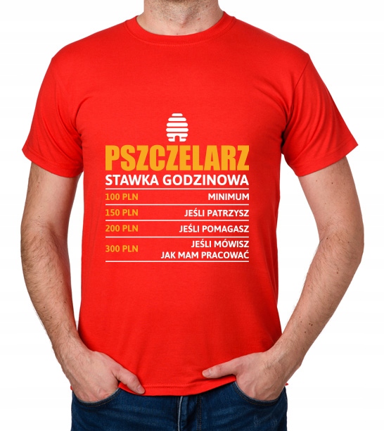 

koszulka Pszczelarz stawka godzinowa prezent