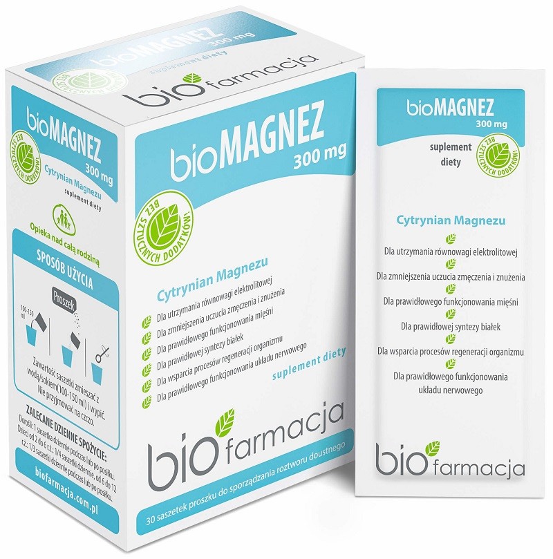 

bio Magnez 300mg 30 saszetek bioFarmacja