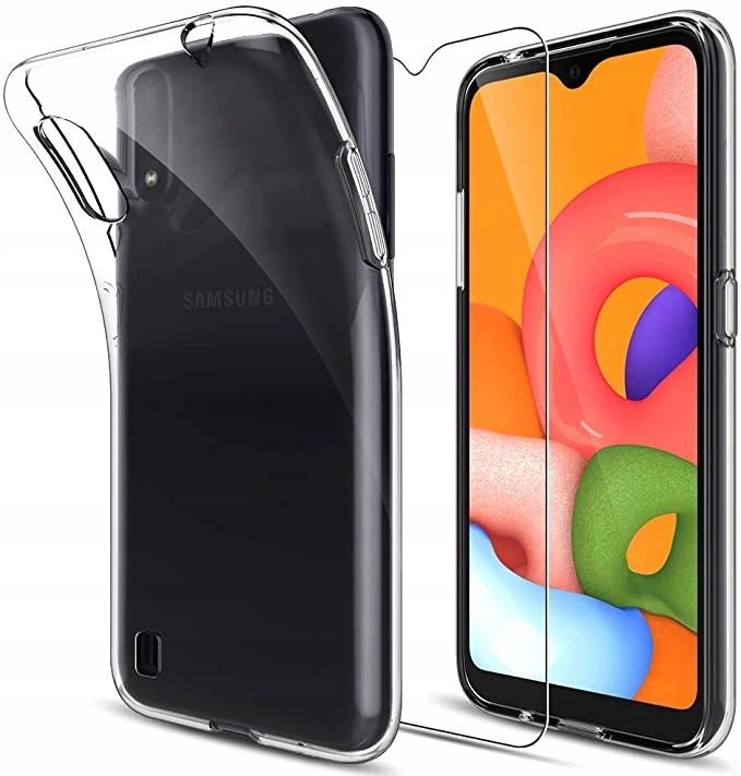 

Etui Clear Case + Szkło do Samsung Galaxy A01