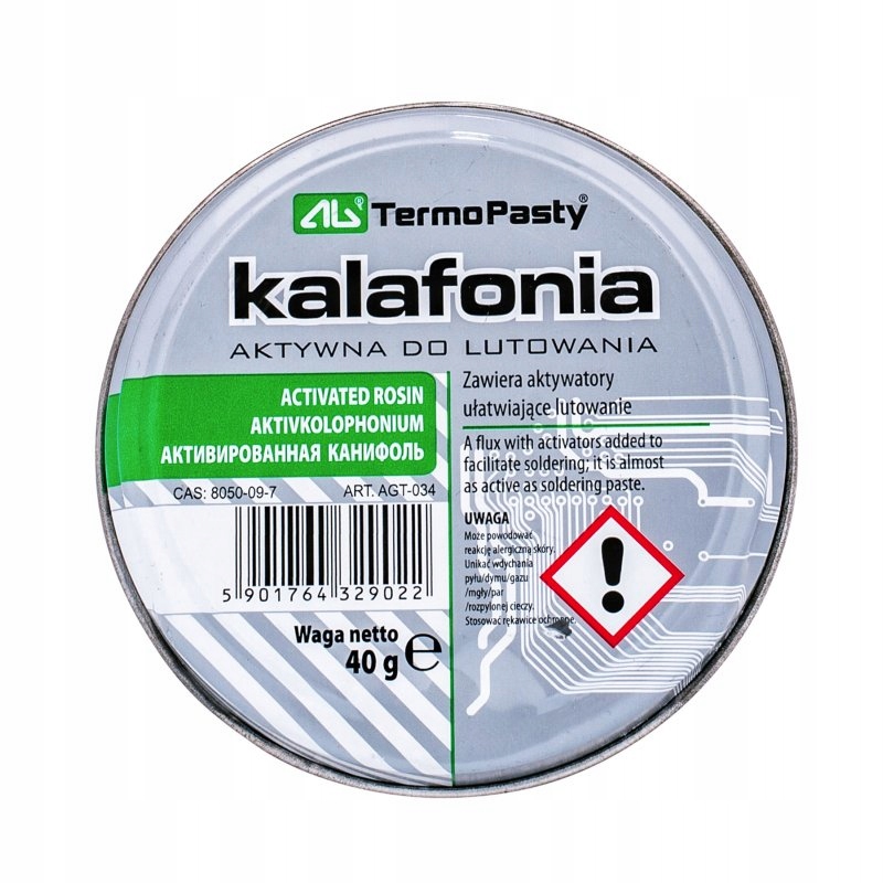 Kalafonia aktywna do lutowania Ag 40g TermoPasty