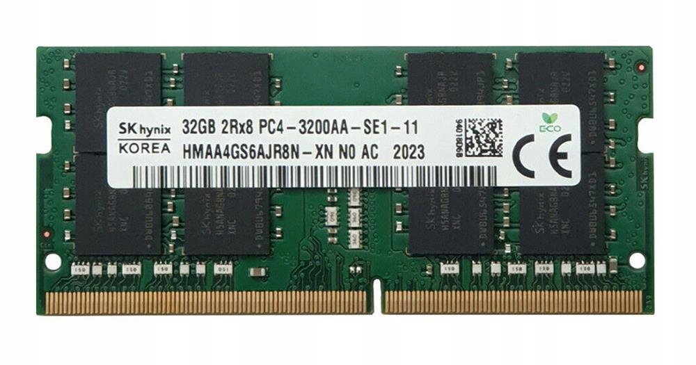 Pamäť Ram 32GB DDR4 Sk Hynix 3200 MHz 1.20V PC4-3200AA HMAA4GS6AJR8N