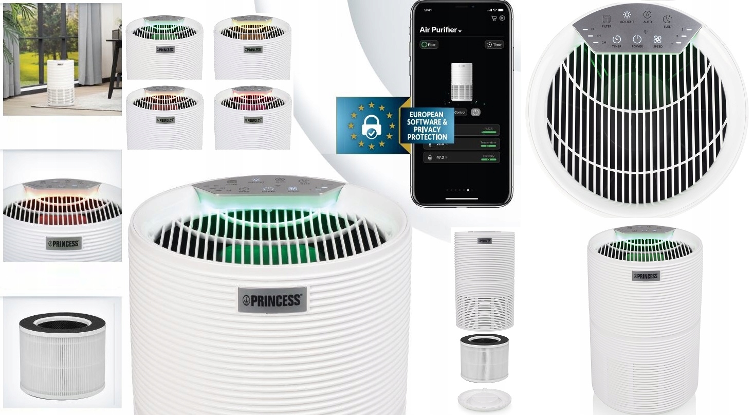 Čistička 3v1 s hlasovým ovládáním Smart aplikace Kvality Vzduchu 160 m3