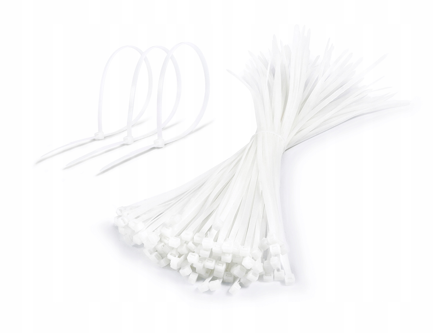 Opaski Zaciskowe Kablowe Trytytki Białe 5x350mm 100SZT