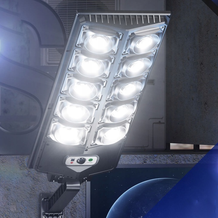 LAMPA SOLARNA LED ULICZNA CZUJNIK RUCHU PILOT MOC Zasilanie solarne