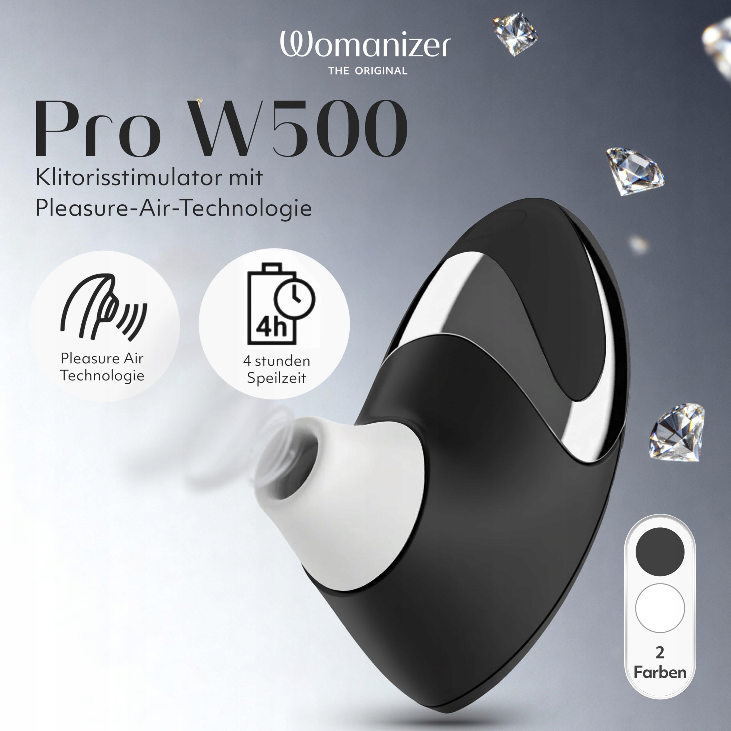 WOMANIZER W500 Wibrator Klitoralny Dla Dorosłych 12 Trybów Wodoodporny — miniatura 2
