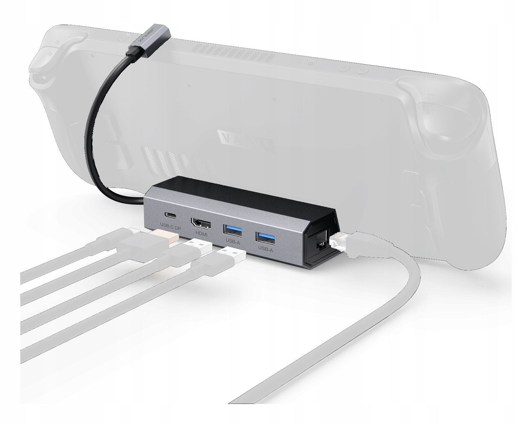 Dokovací stanice Usb-c Hub Jsaux Hdmi 4k 120Hz 100W Pd 100Mbps pro Steam Deck