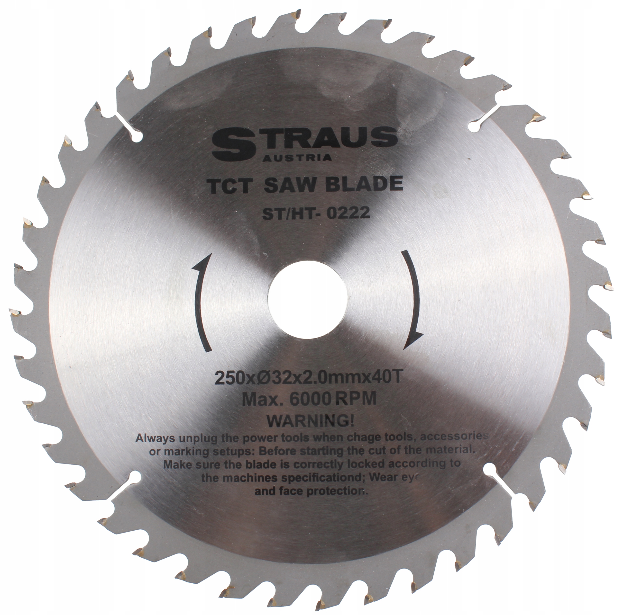 

Tarcza widiowa do drewna 250 mm x 32 mm x 40T