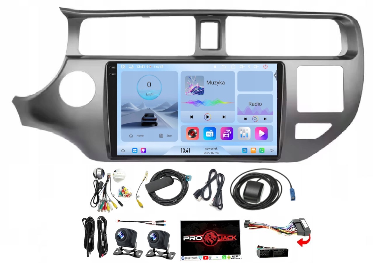 Rádio Navigácia Kia Rio 2011-2015 Wifi Carplay Usb 4GB 64GB Sim