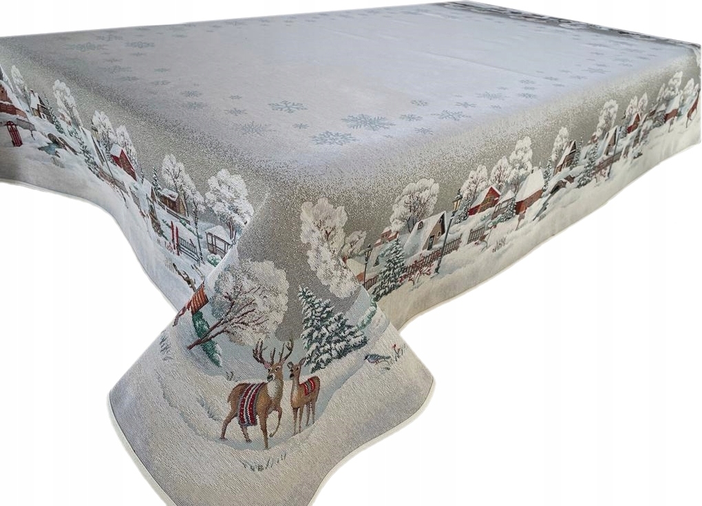 Ubrus 140x180 cm s domečky 1255