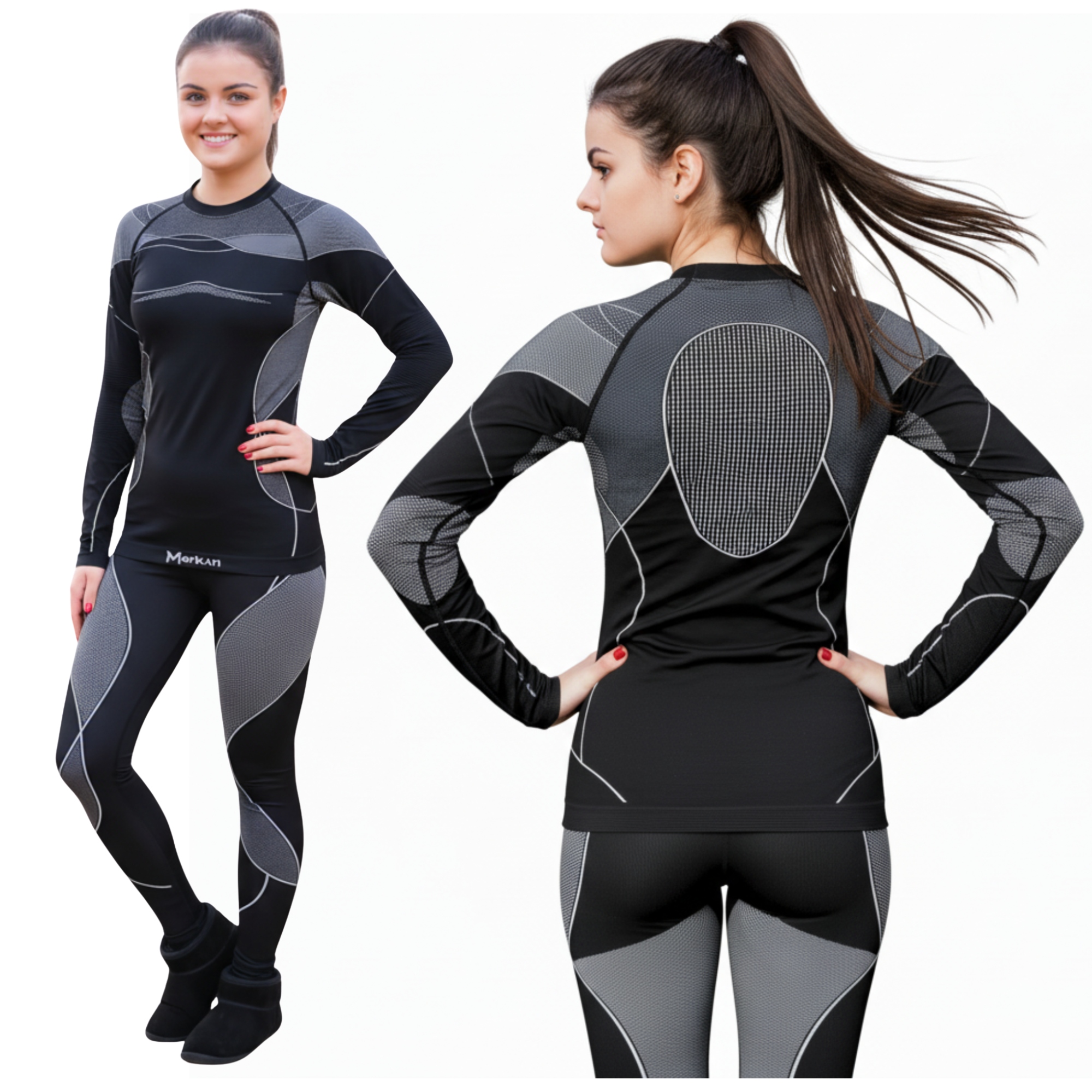 Merkan Termoaktivní spodní prádlo Dámské termoprádlo komplet Coolmax