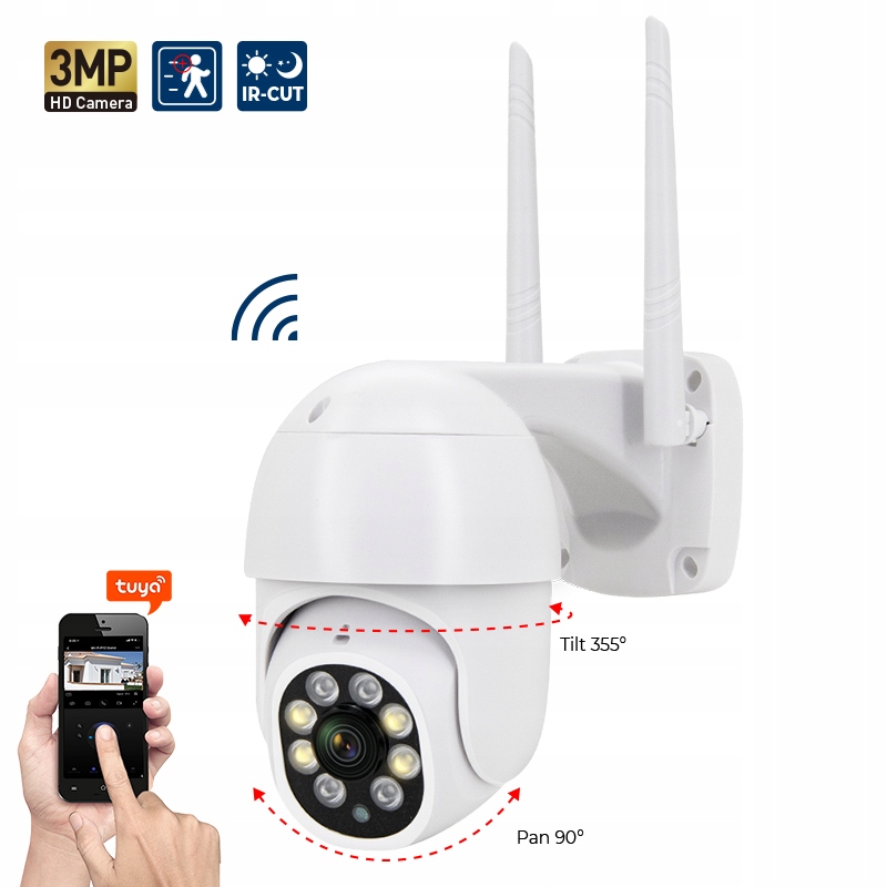 

Kamera Obrotowa Ptz Wifi Tuya 3MP Autotracking