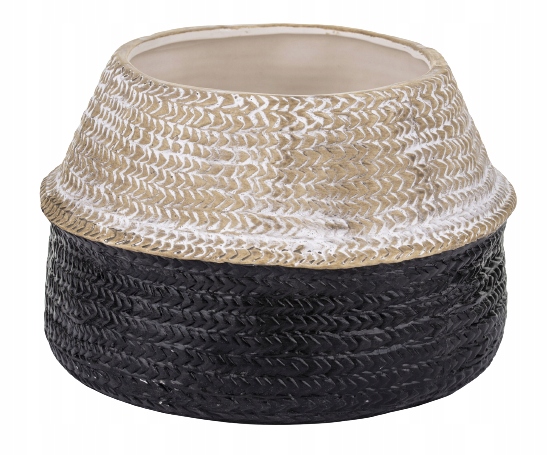 KOSZYK RATTANOWY DONICZKA BETONOWA OGRODOWA OSŁONKA BOHO