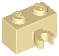 

Lego 30237b 1x2 z klipem piaskowy 1 szt Nowy